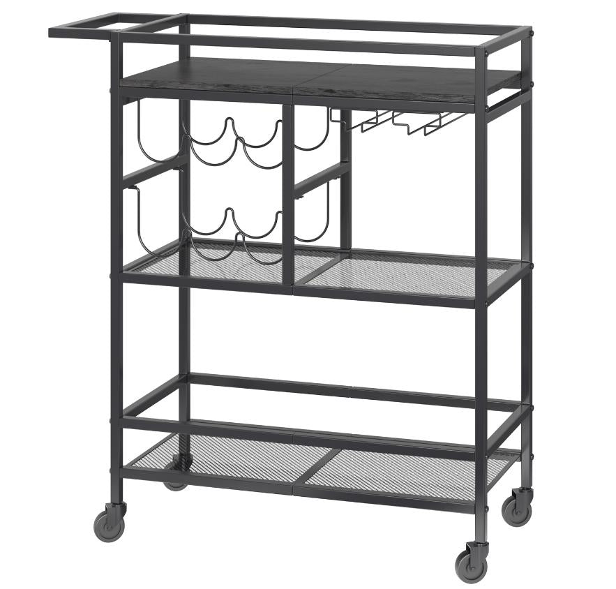 MAHANCRIS 3-Tier Rolling Bar Cart