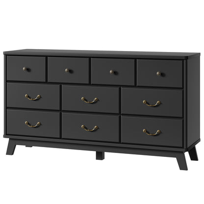 Black Dresser Unit for Bedroom – Stylish black dresser unit designed for bedroom storage with modern touches.
