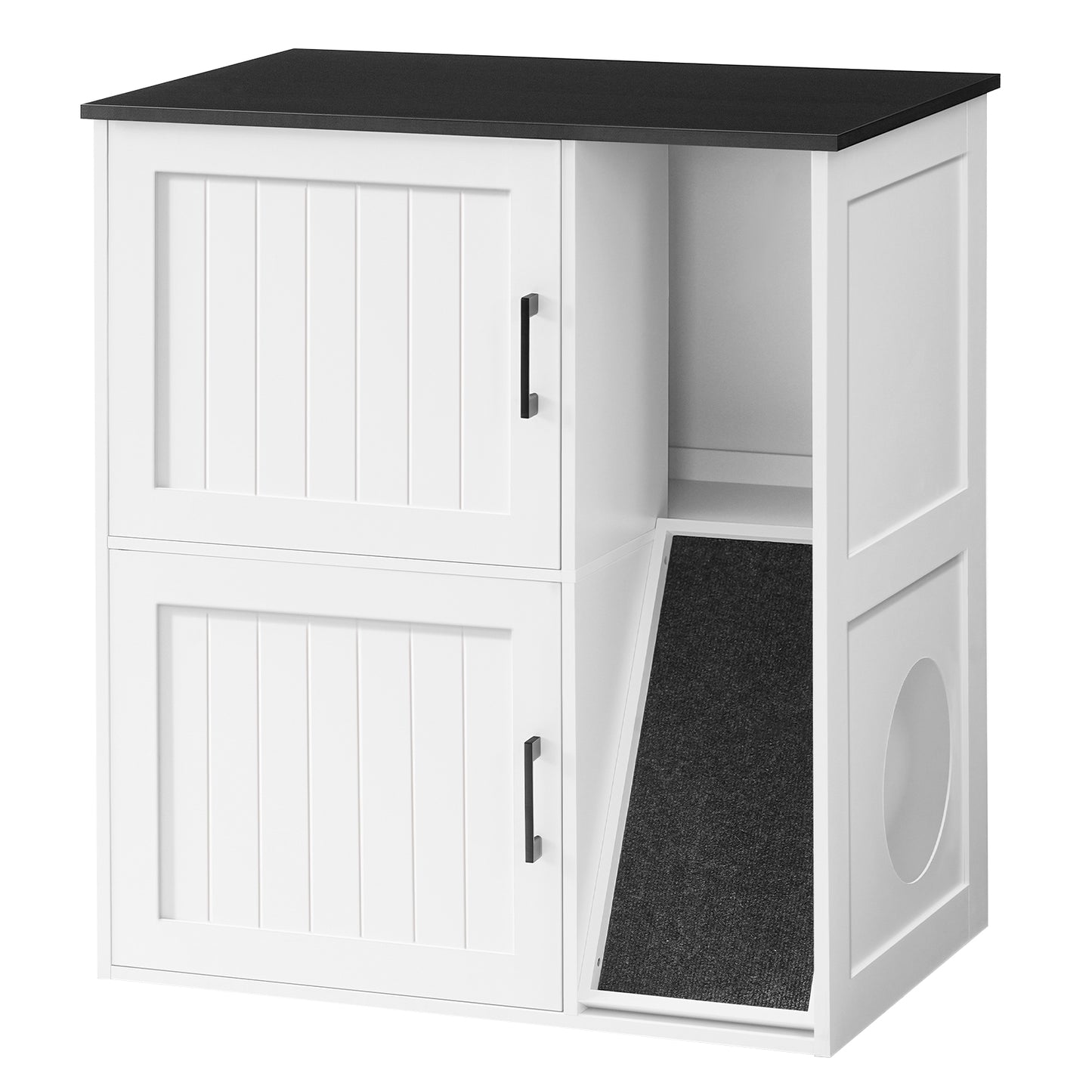 MAHANCRIS Stylish 2-Tier Litter Box Enclosure