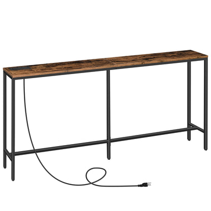 MAHANCRIS 70.9" Narrow Sofa Table with USB ports