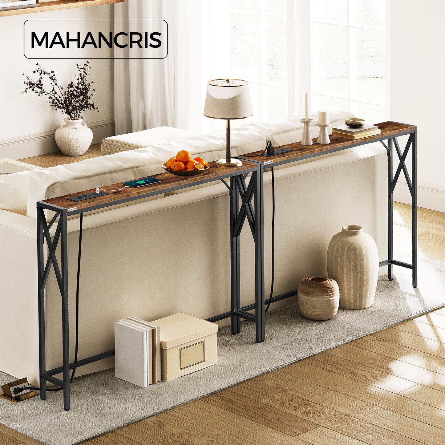 MAHANCRIS 39.4"console table set of 2