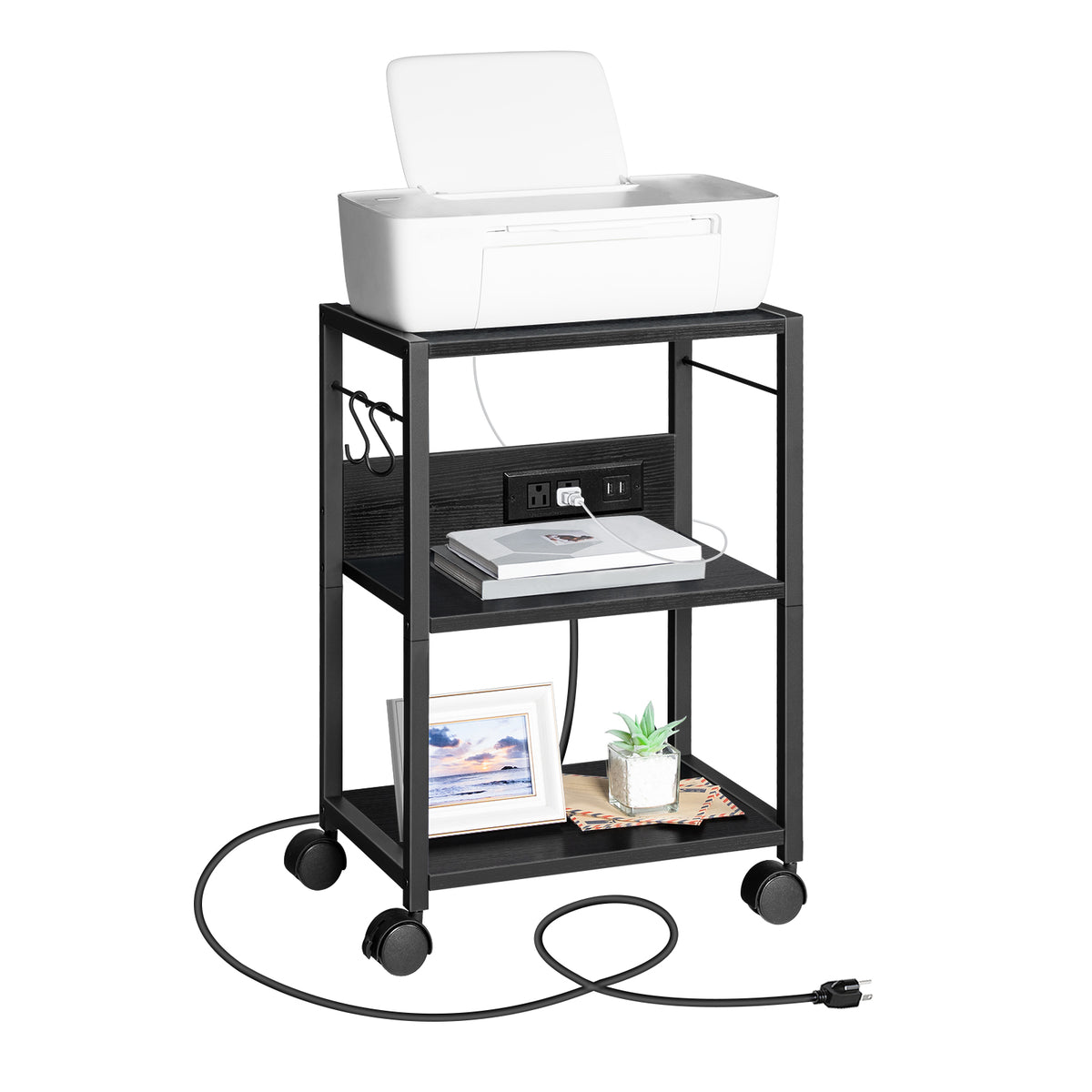 MAHANCRIS 3-Tier Mobile Printer Cart