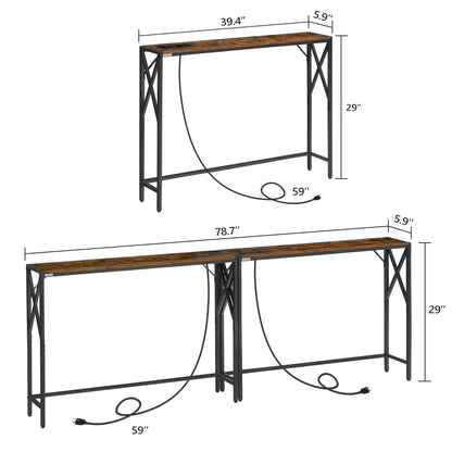 MAHANCRIS 39.4"console table set of 2