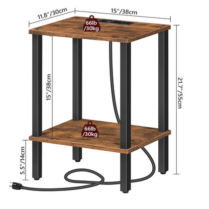 MAHANCRIS End Table with Charging Station