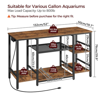 MAHANCRIS 55-75 Gallon Fish Tank Stand