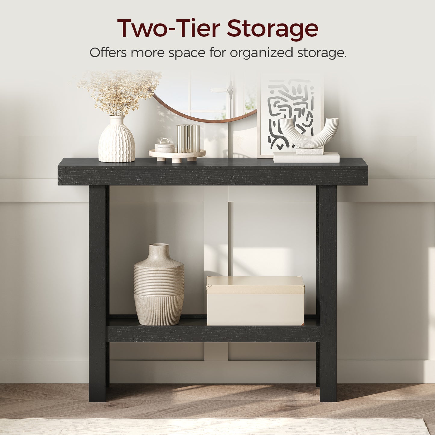MAHANCRIS 39.4" Modern Entryway Table with Storage