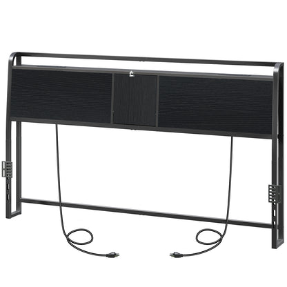 MAHANCRIS King Size Headboard with 2 Power Strips