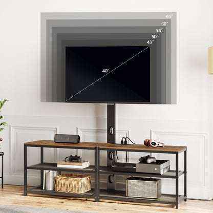 MAHANCRIS 59" TV Stand with Mount and 4 Power Outlets