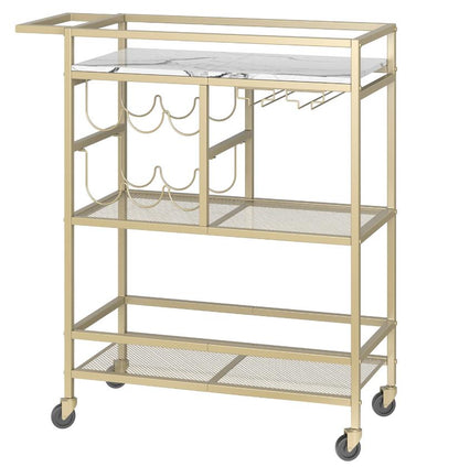 MAHANCRIS 3-Tier Rolling Bar Cart