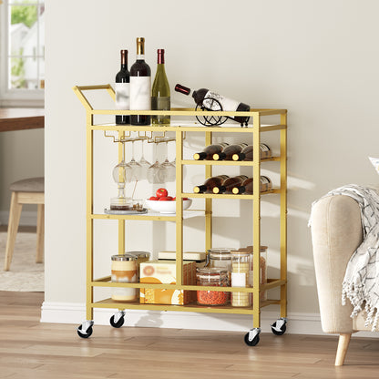MAHANCRIS 3-Tier Serving Cart with Mirrored Top