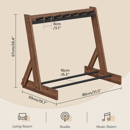 Wulnut Multiple Wooden Guitar Stand