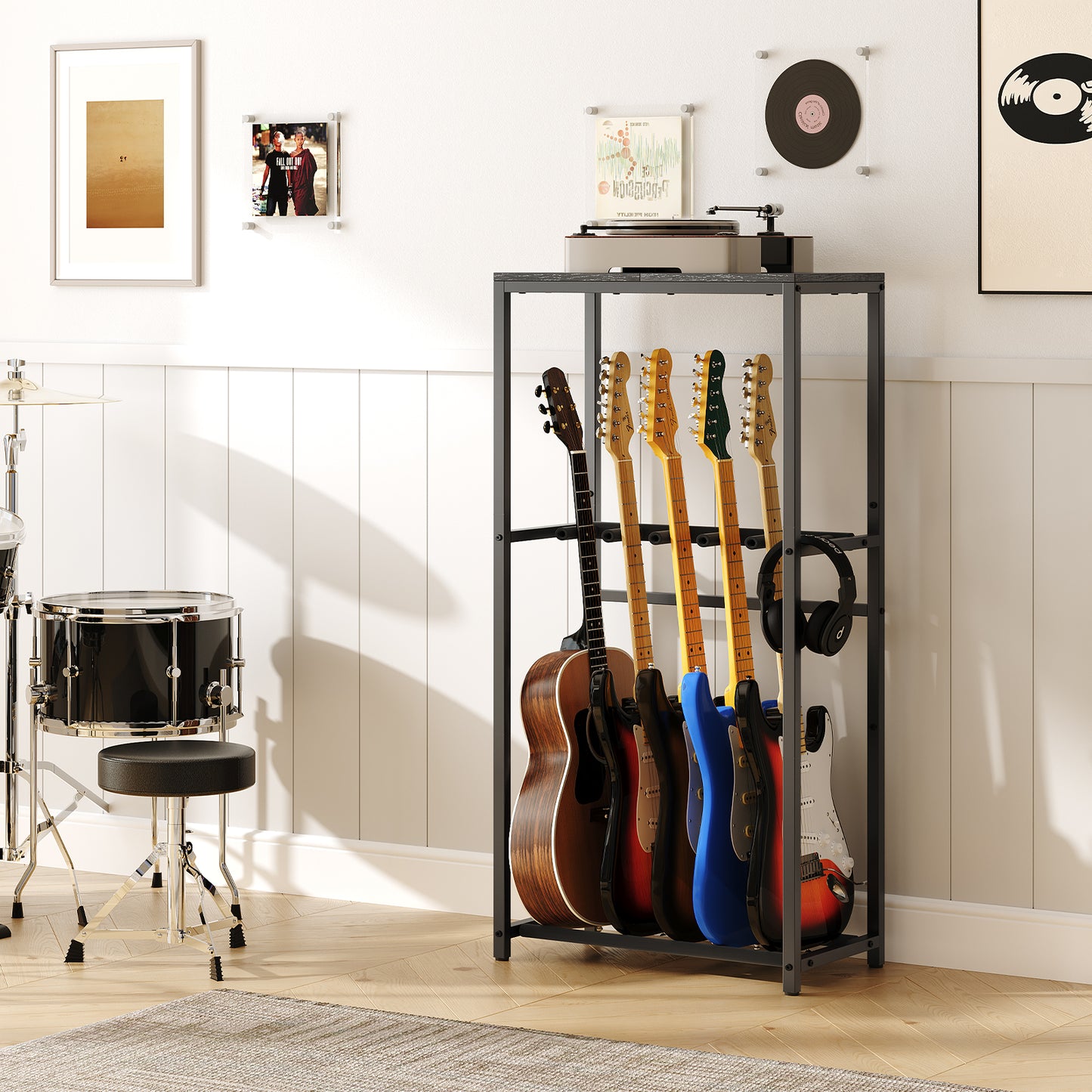 MAHANCRIS 46.5" Guitar Stand for Multiple Guitars