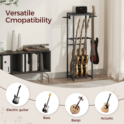 MAHANCRIS Guitar Stand for 3-5 Guitars