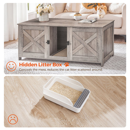 MAHANCRIS 47.2" Cat Litter Box Enclosure for 2 Cats