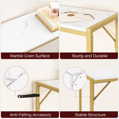 MAHANCRIS 43.3" Slim Console Table with Charging Station
