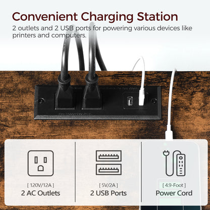printer stand with charging solutions