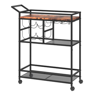 MAHANCRIS 3-Tier Rolling Bar Cart