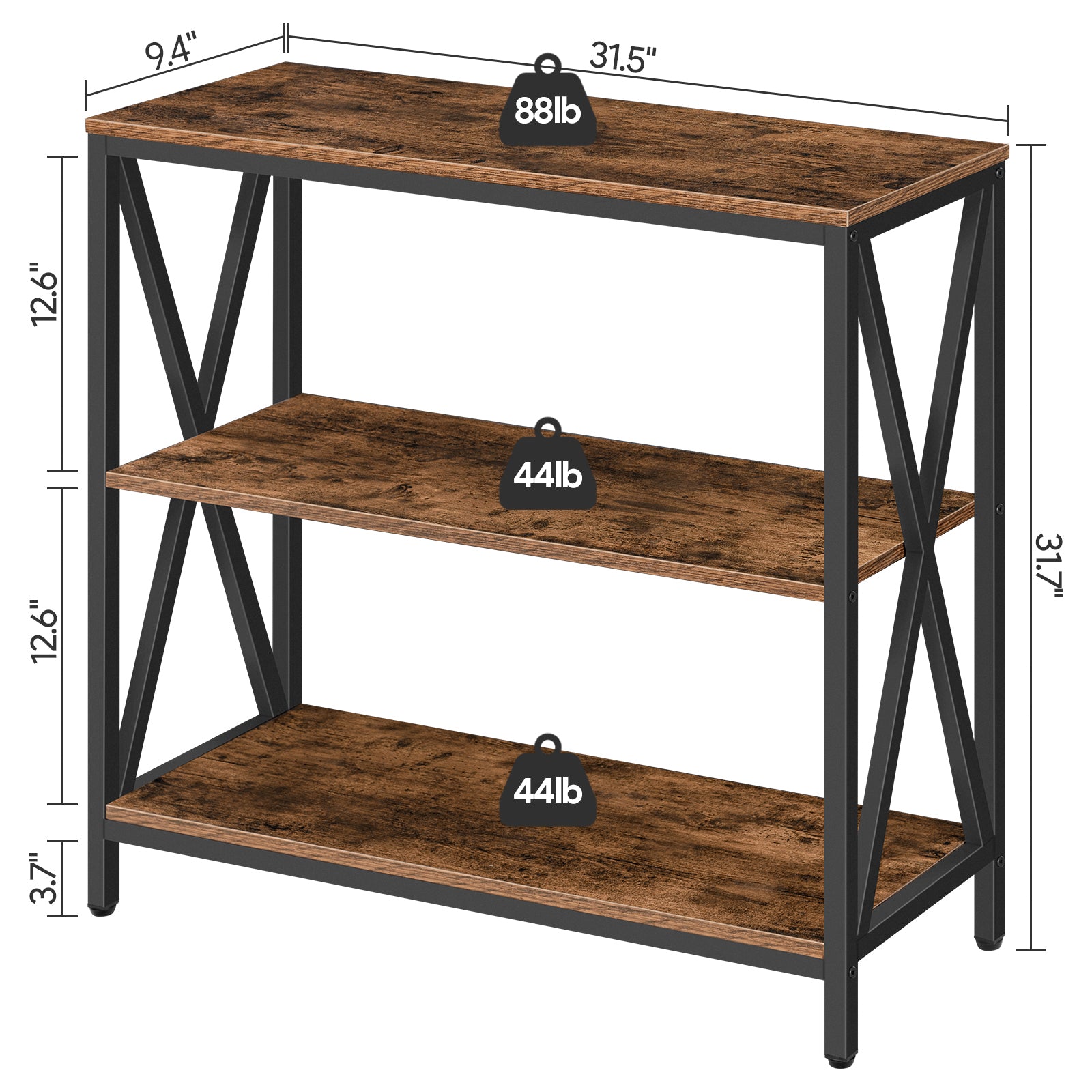 measurements fr 31.5 inches console table 