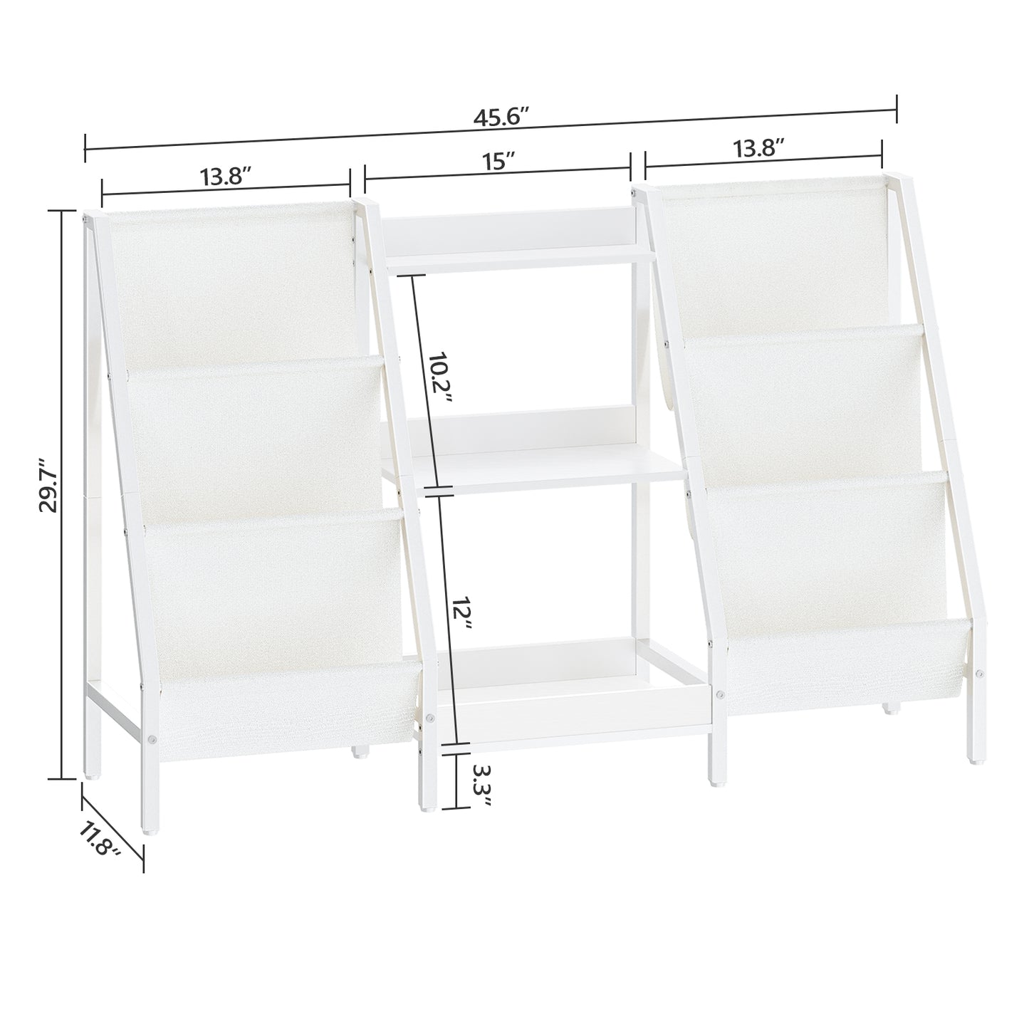 MAHANCRIS 3-Tier Kids Bookshelf with Toy Storage