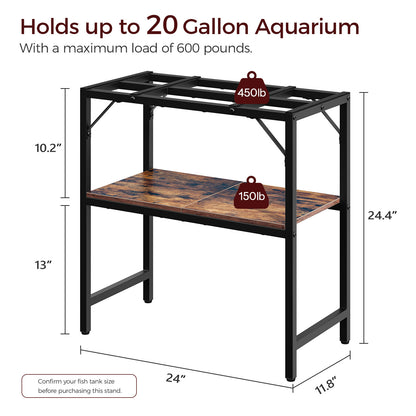 MAHANCRIS 20 Gallon Fish Tank Stand