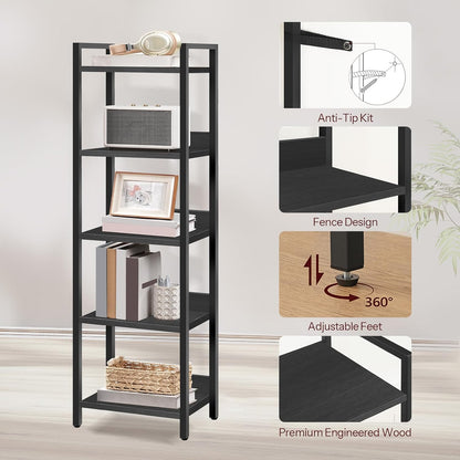 MAHANCRIS 5-Tier Bookshelf