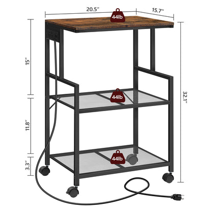 MAHANCRIS 3-Tier Mobile Printer Cart