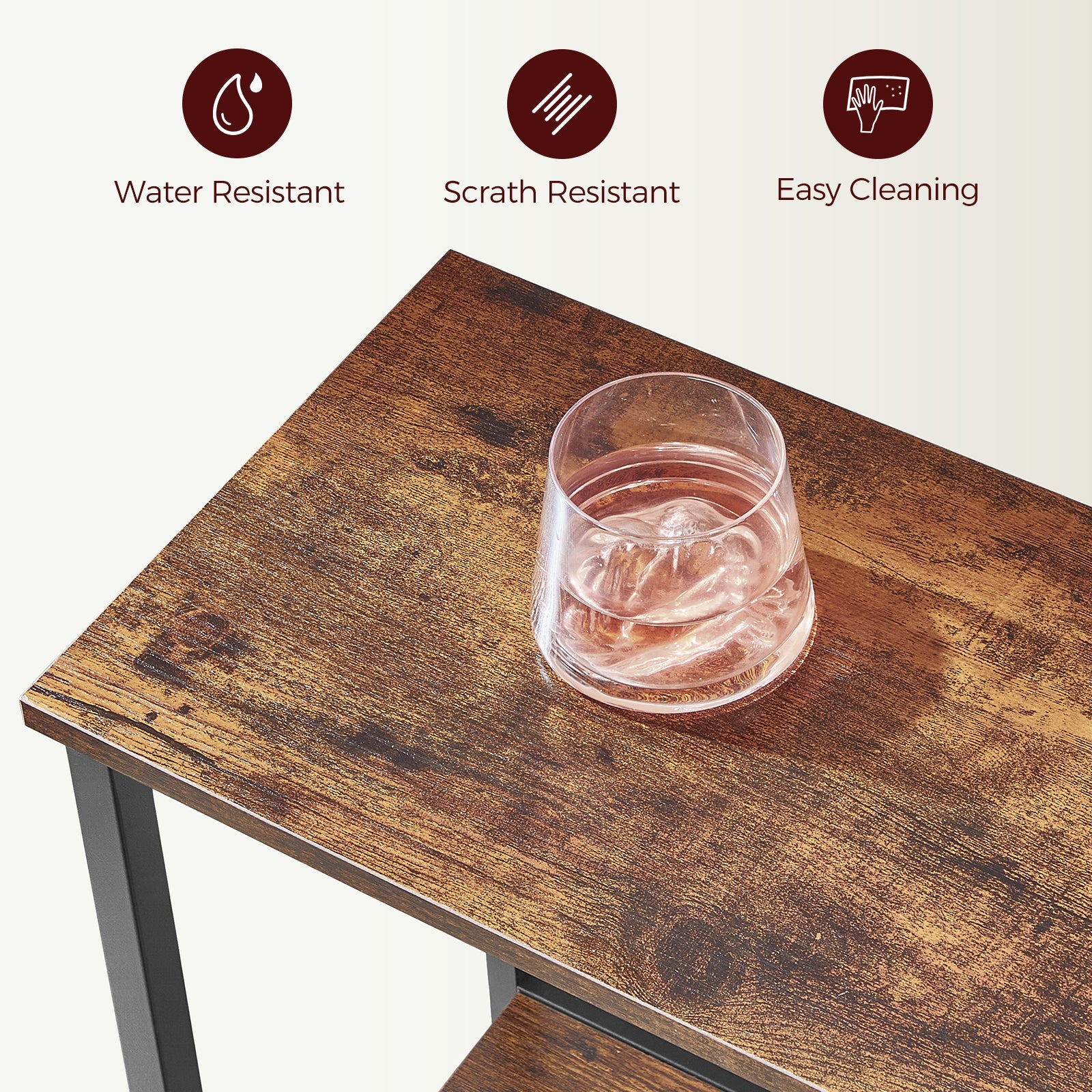 rustic brown table top grain